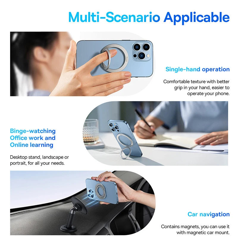 Magnetic Phone Holder Stand Cell Phone Grip Finger Ring Holder Support for Iphone 14 13 Pro Max Samsung Accessories